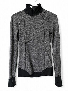 Lululemon Runderful 1/2 ZipPullover Black Sz small